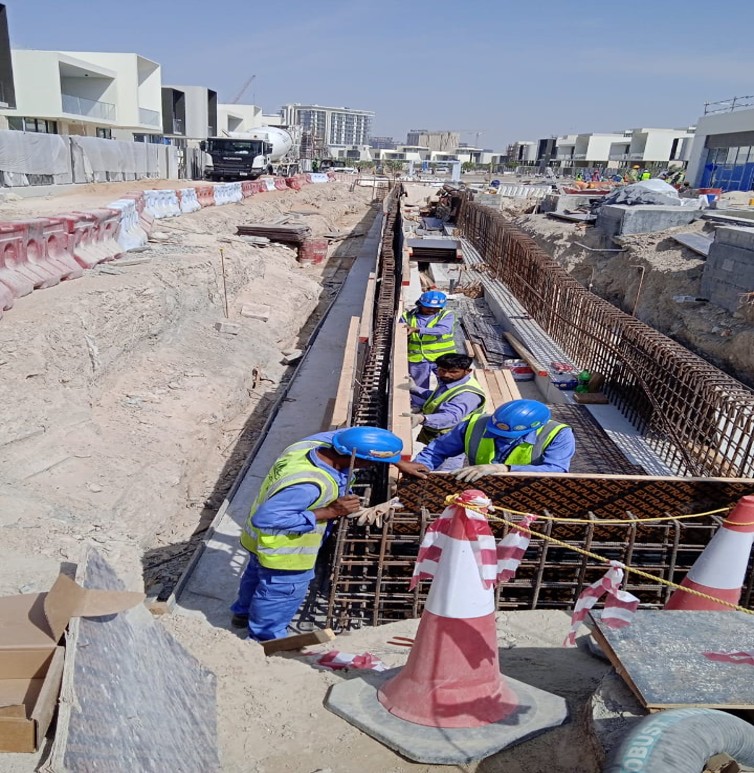 Retaining Wall works @ Dubai Hills