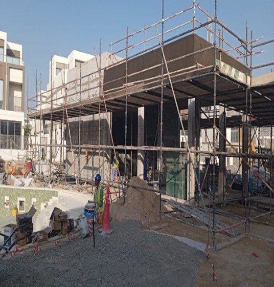 Plastering works @ Villa 58, Damac Lagoons for Shapoorji